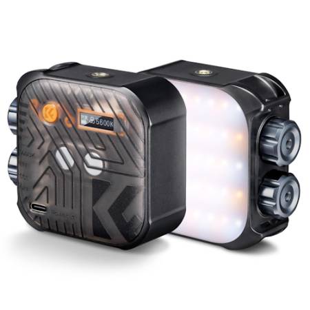 K&F Concept KF34.035 - mini lampa LED, bi-color, 2500K-9900K, CRI96, czarna_1
